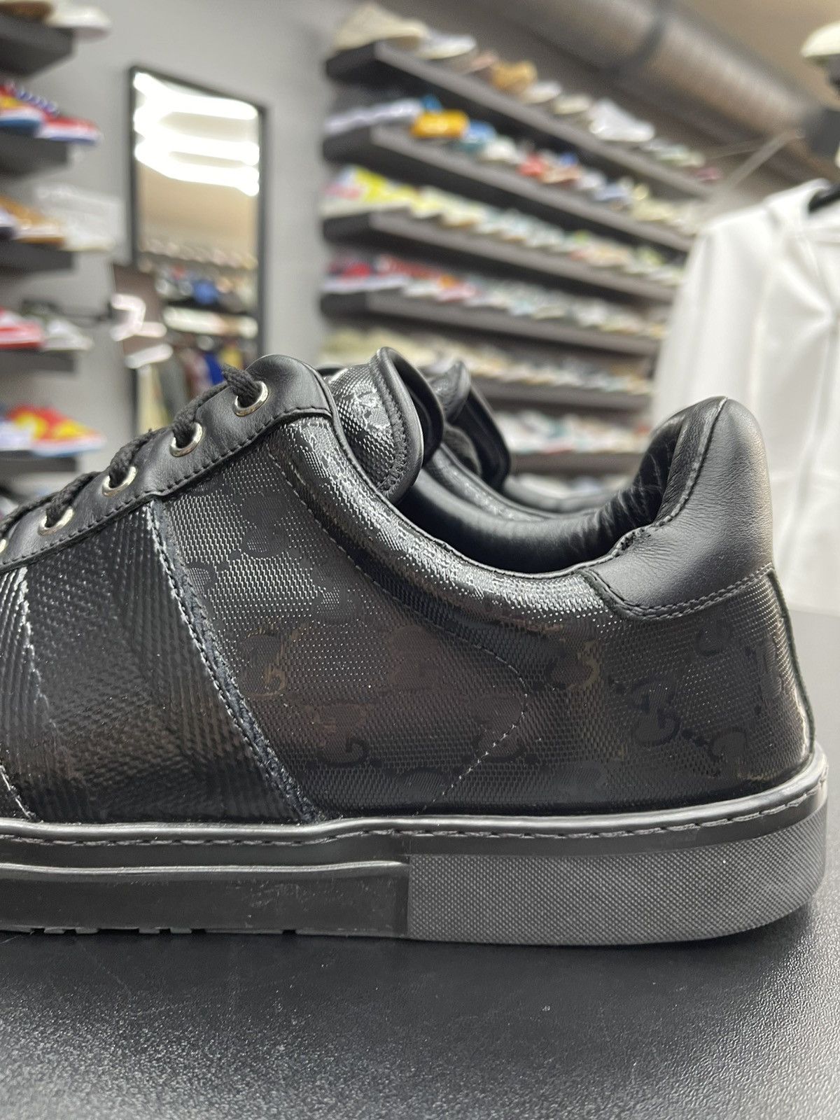 Gucci Size 13US/12.5G - Gucci GG Monogram Guccissima Low 'Black' Size US 13 / EU 46 - 5 Thumbnail