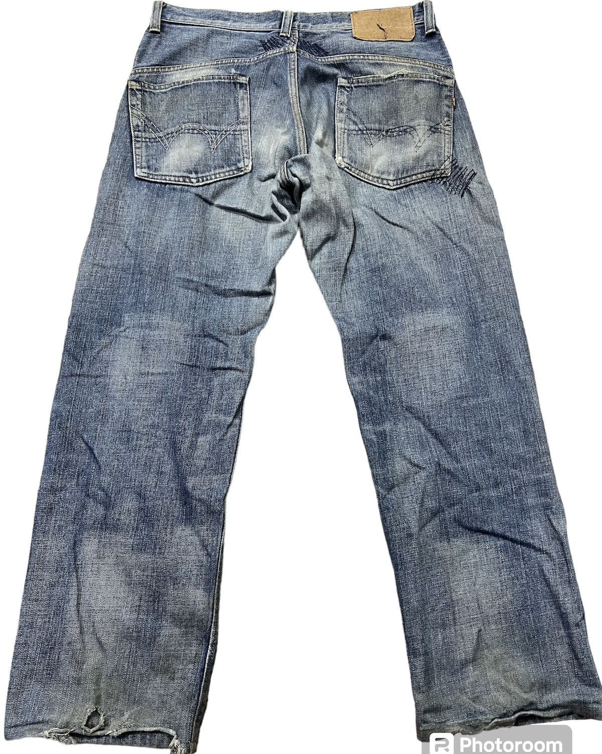 Edwin × Japanese Brand VINTAGE EDWIN HALF SELVEDGE DISTRESSED JEANS Size US 34 / EU 50 - 2 Thumbnail