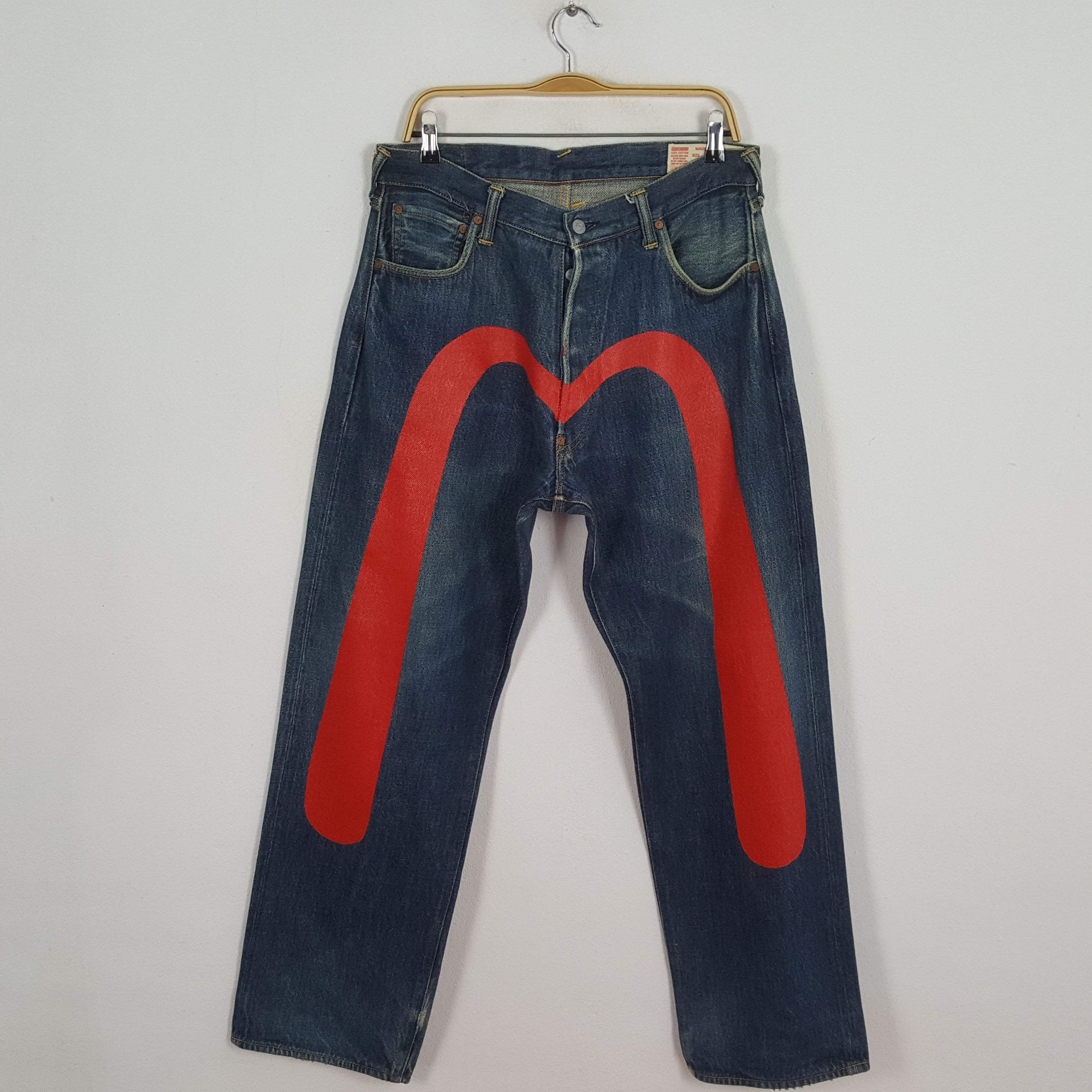 Evisu × Japanese Brand × Vintage Vintage EVISU Japanese Brand Daicock Custom Design Jeans Size US 32 / EU 48 - 1 Thumbnail