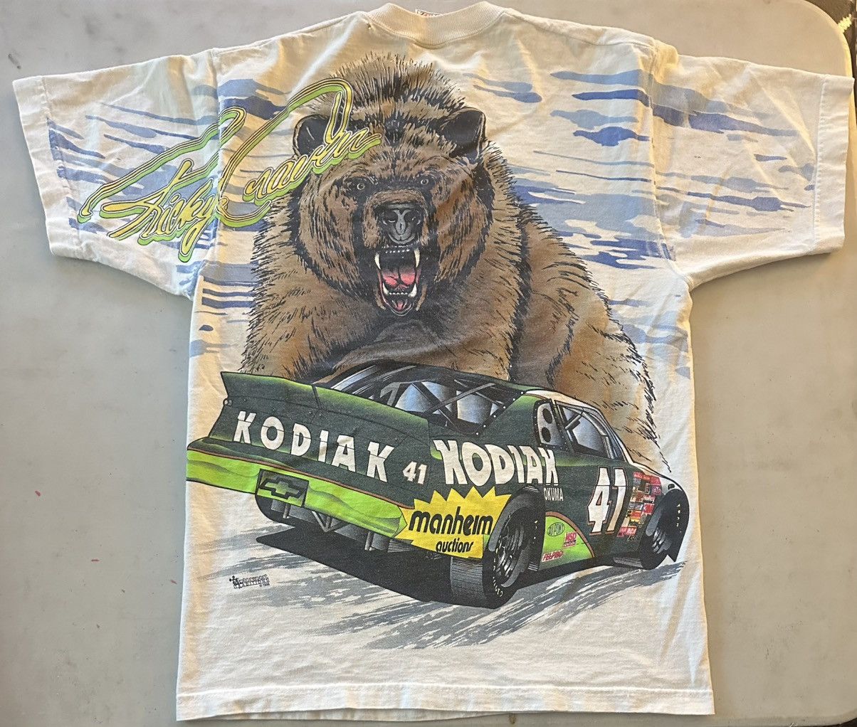 NASCAR Ricky Craven 1996 single stitch kodiak racing AOP bear tee Size US M / EU 48-50 / 2 - 5 Thumbnail