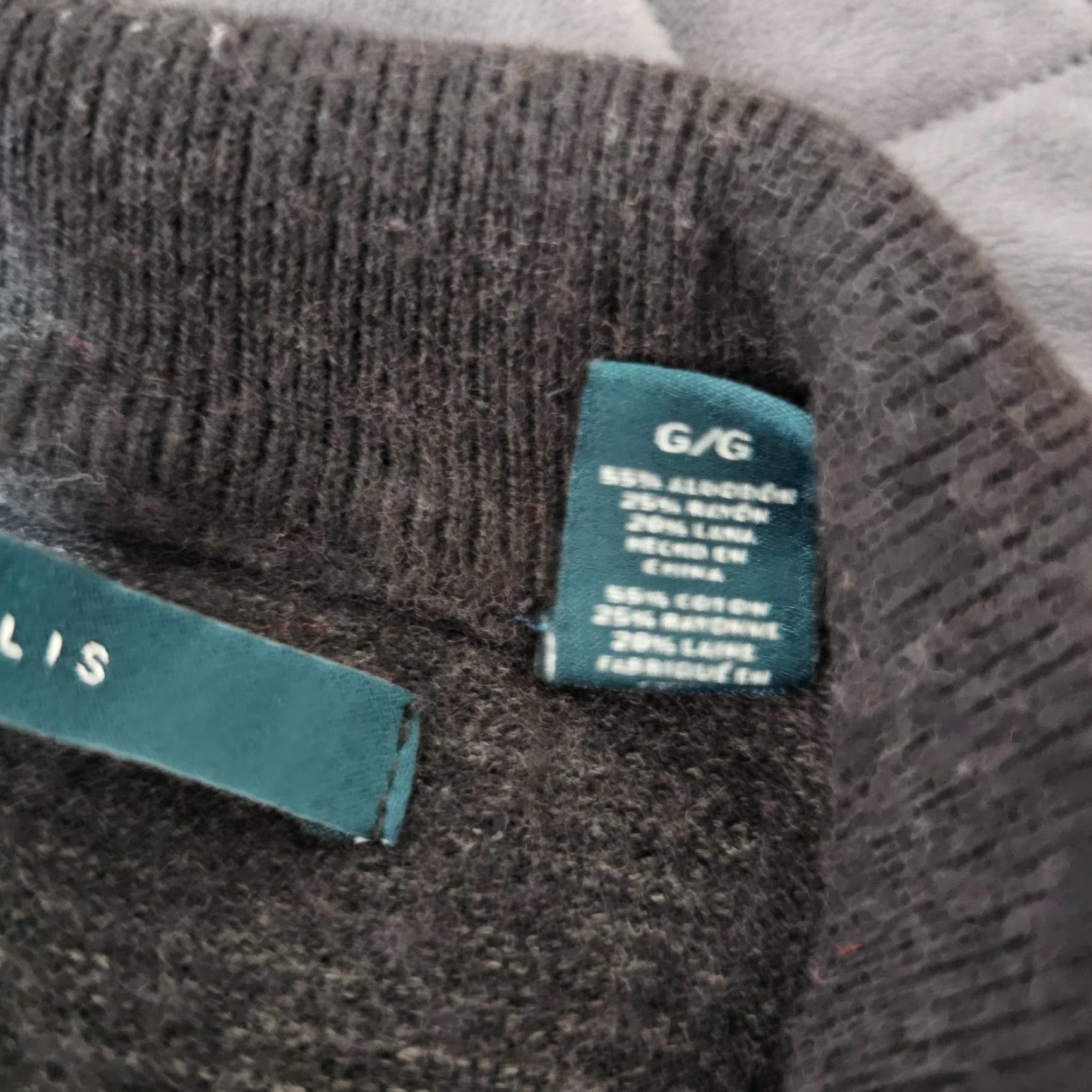 Perry Ellis Perry Ellis Men's 1/4 Zip Sweater Pullover Size L Black Stripe Warm Wool Blend Size US L / EU 52-54 / 3 - 3 Thumbnail