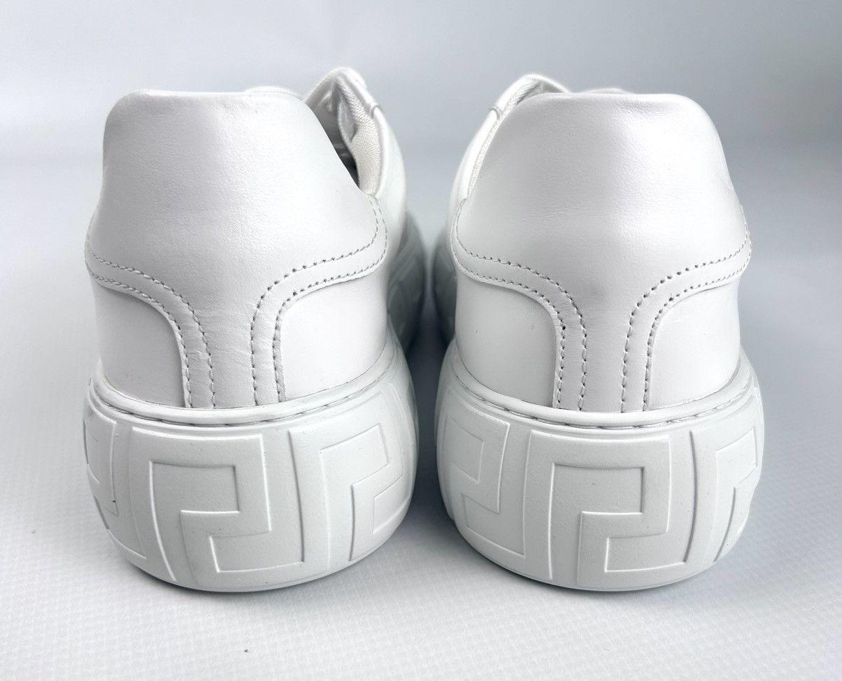 Versace Versace Greca White Leather Sneakers Men US 10 EU 43 Size US 10 / EU 43 - 4 Thumbnail