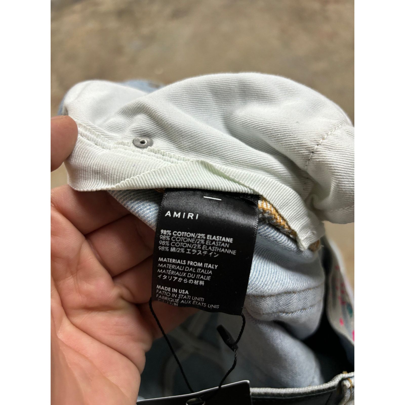 Amiri Amiri Thrasher Splatter South Beach Light Wash Used 32 Size US 32 / EU 48 - 3 Thumbnail