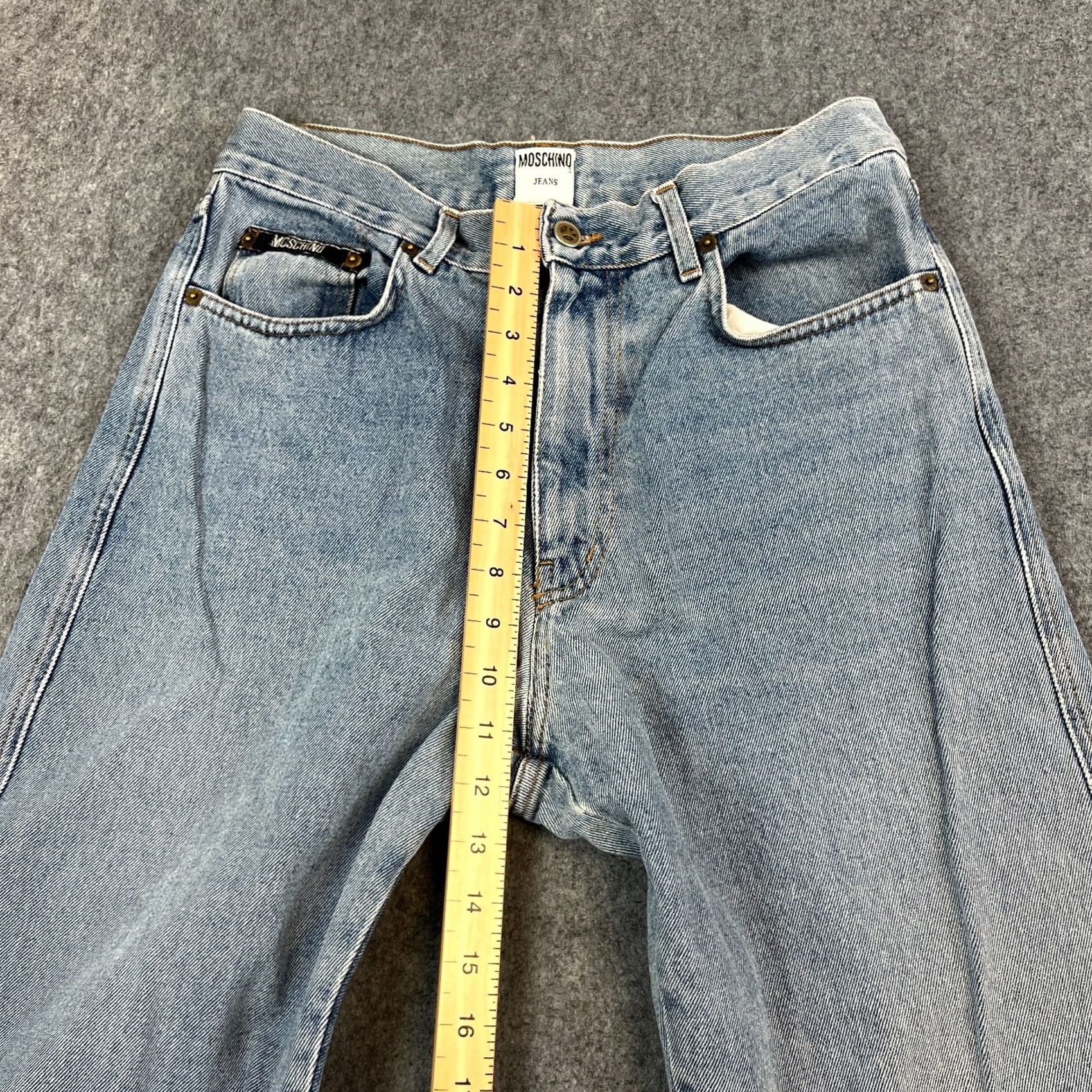 Moschino VINTAGE Moschino Jeans Regular Tapered 30 34 Blue Peace Sign Italy Designer Men Size US 30 / EU 46 - 6 Thumbnail