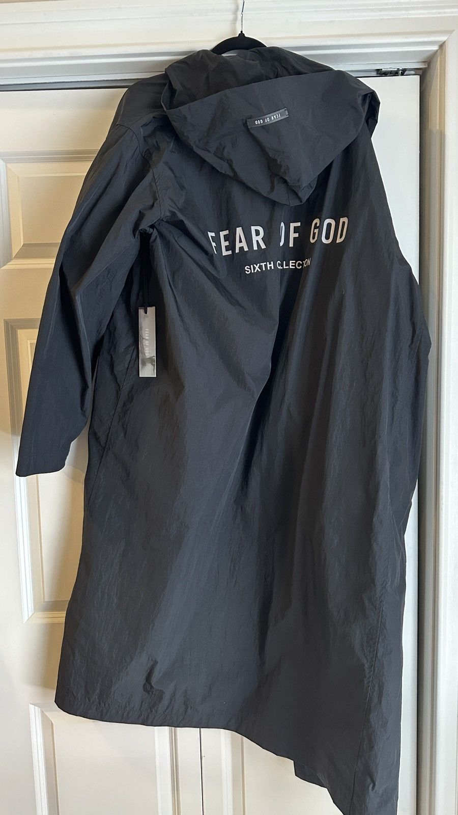 Hooded Raincoat Fear Of God Raincoat Fear Of God Black Nylon