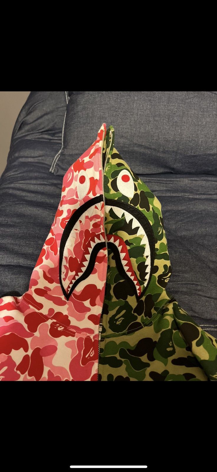 Bape ABC Camo Split Half Shark Full Zip Hoodie Size US XL / EU 56 / 4 - 10 Thumbnail