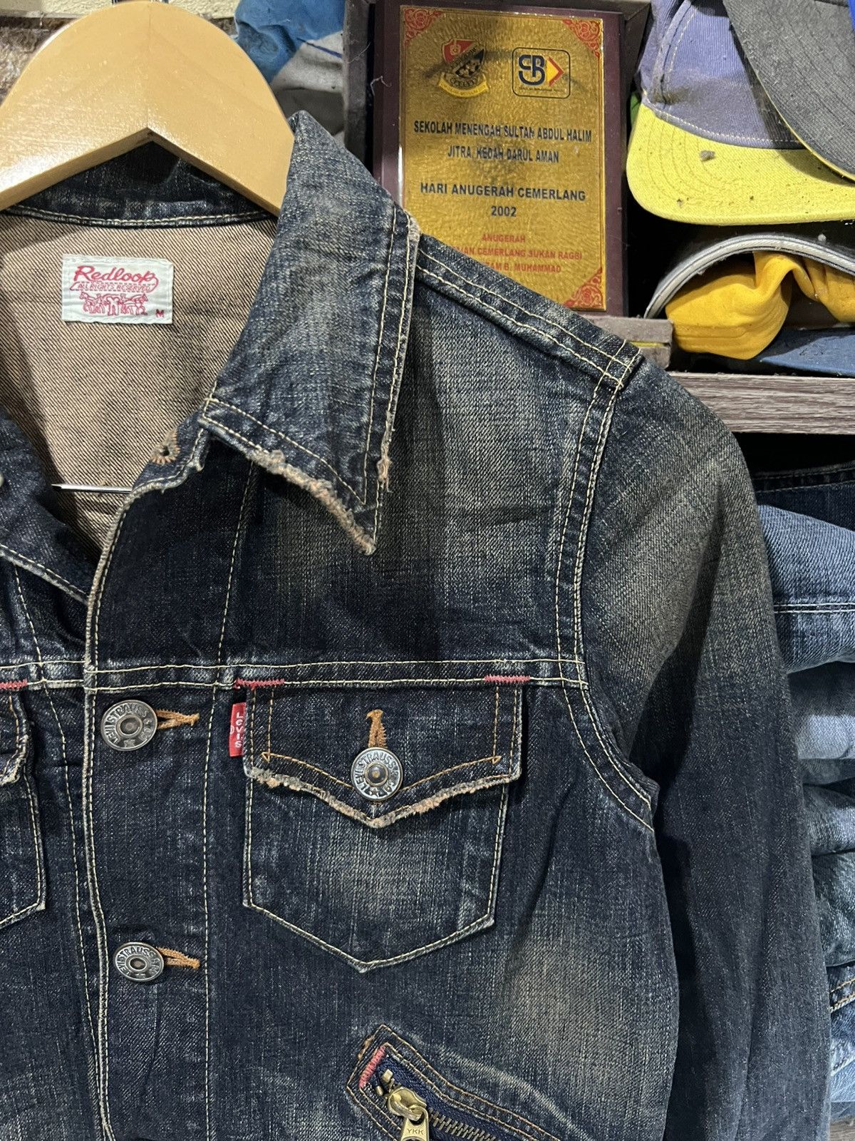 Levi's 🔥Vintage Levis Redloop Denim Jacket Size S / US 4 / IT 40 - 6 Thumbnail