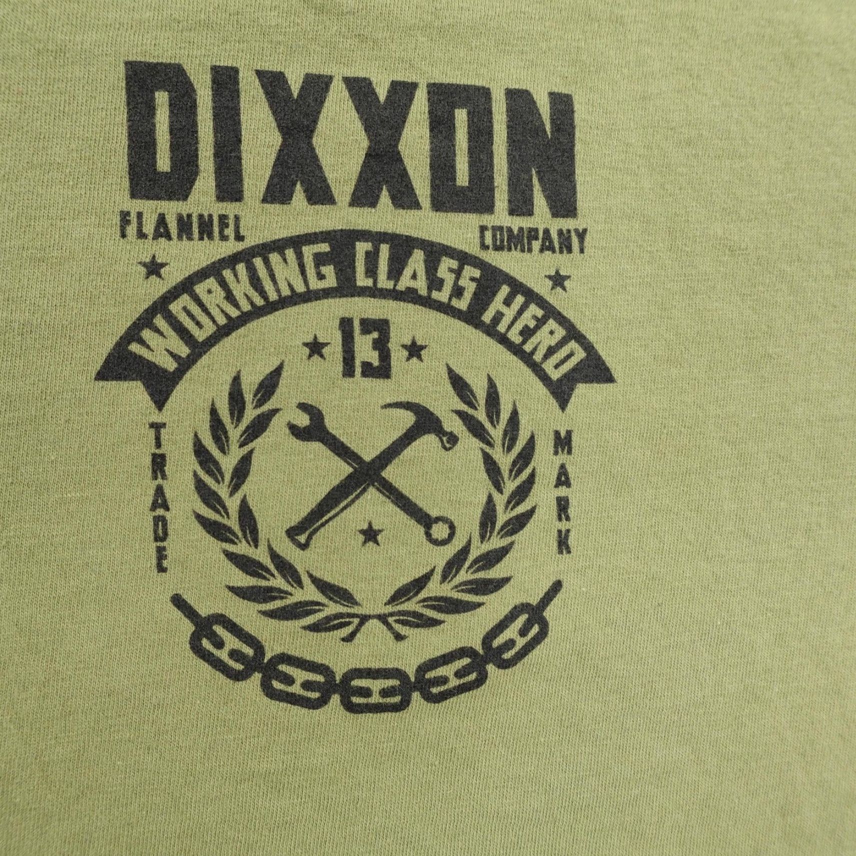 Vintage Dixxon Shirt Mens XL Green Working Class Hero Graphic Tee Workwear Made In USA Size US XL / EU 56 / 4 - 3 Thumbnail