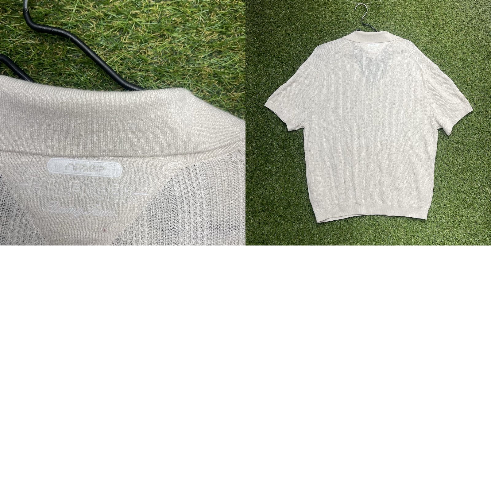 Tommy Hilfiger VINTAGE Tommy Hilfiger Jumper Shirt Mens Small V-Neck Beige Pullover Classic Knit Short Sleeve Preppy NWT Size US S / EU 44-46 / 1 - 9 Thumbnail