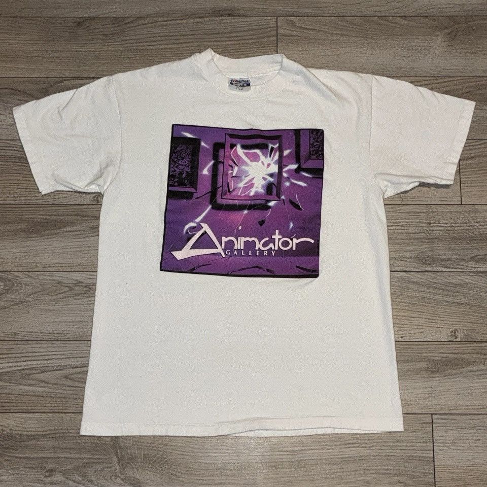 Hanes 80s Animator Gallery white art tee shirt Size US M / EU 48-50 / 2 - 1 Thumbnail