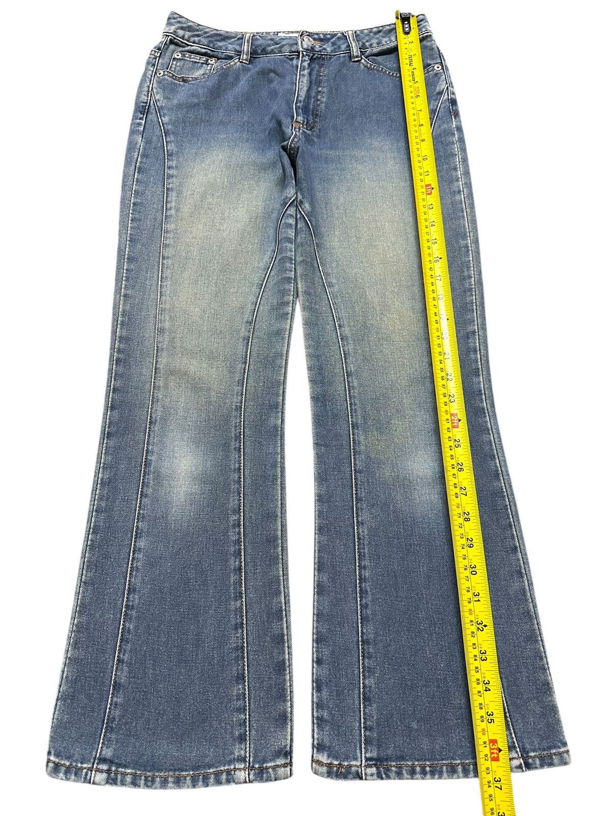 Japanese Brand Vintage Japanese Brand Mud Wash Faded Wide Leg Bootcut Jeans Size US 29 - 12 Thumbnail