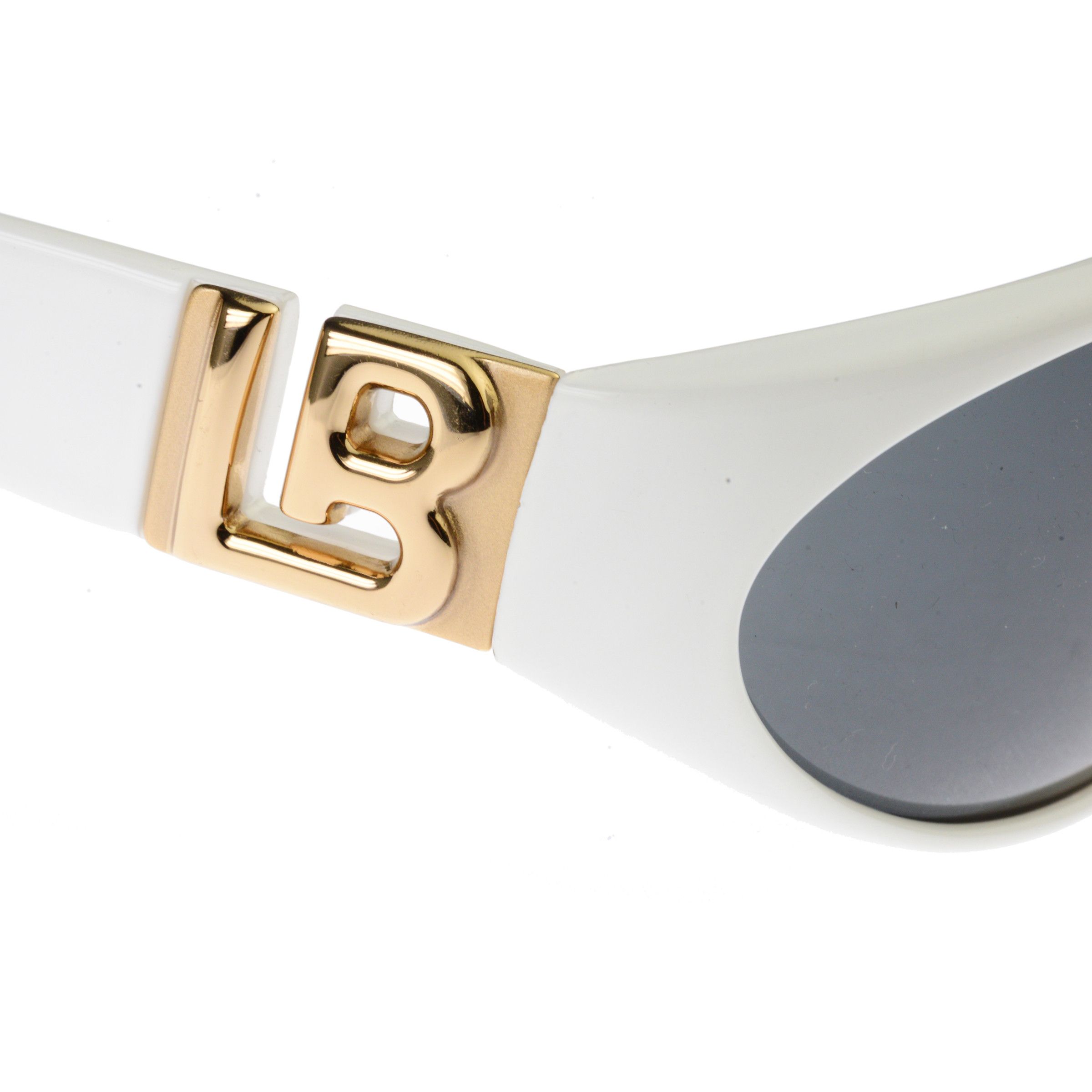Laura Biagiotti Laura Biagiotti 90s White Big Logo Sunglasses Size ONE SIZE - 2 Thumbnail