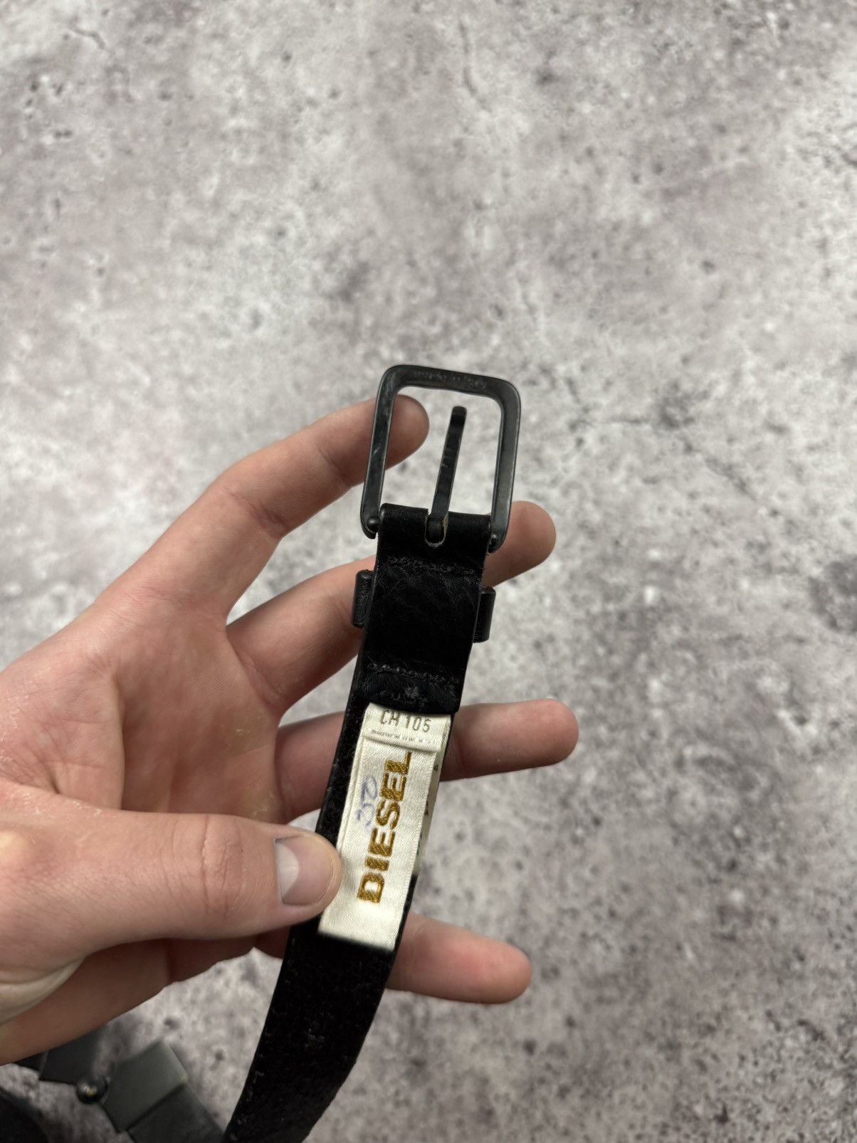 Diesel 00’S NUMBER NINE STYLE DIESEL PUNK HEAD Y2K LEATHER BELT Size ONE SIZE - 14 Thumbnail