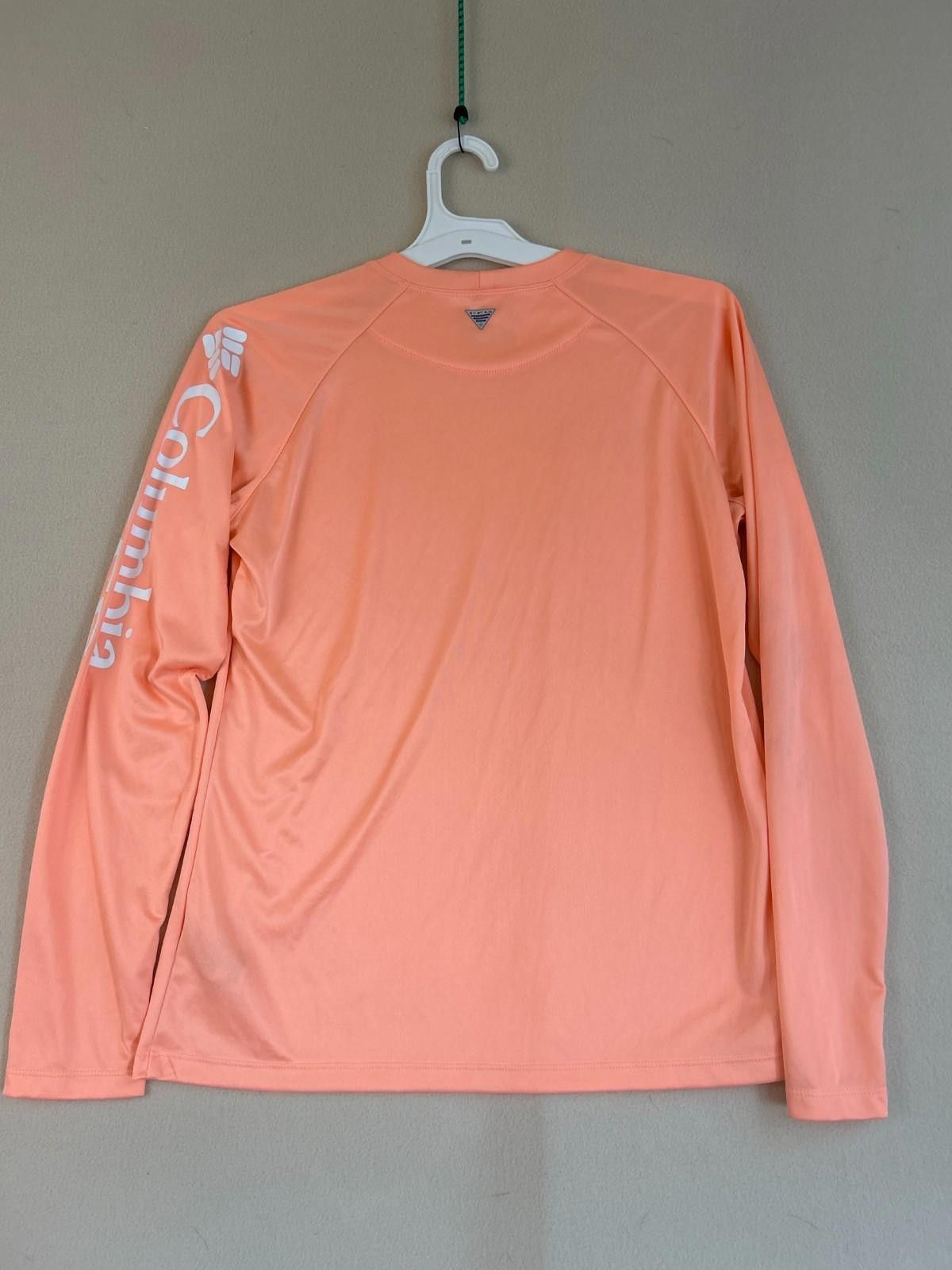 Columbia COLUMBIA PFG Omni-Shade Shirt Peach Medium UPF Sun Fish Size ONE SIZE - 3 Thumbnail