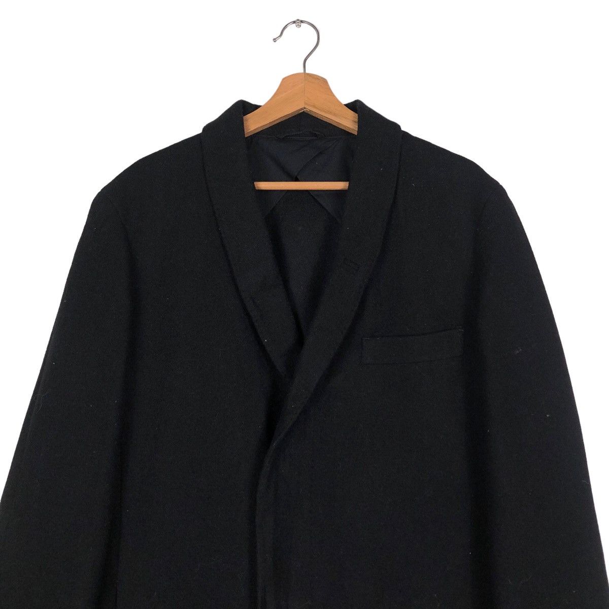 Lemaire 🔥Rich Black Long Fly Jacket Double Breast Uniqlo Lemaire Size US S / EU 44-46 / 1 - 3 Thumbnail