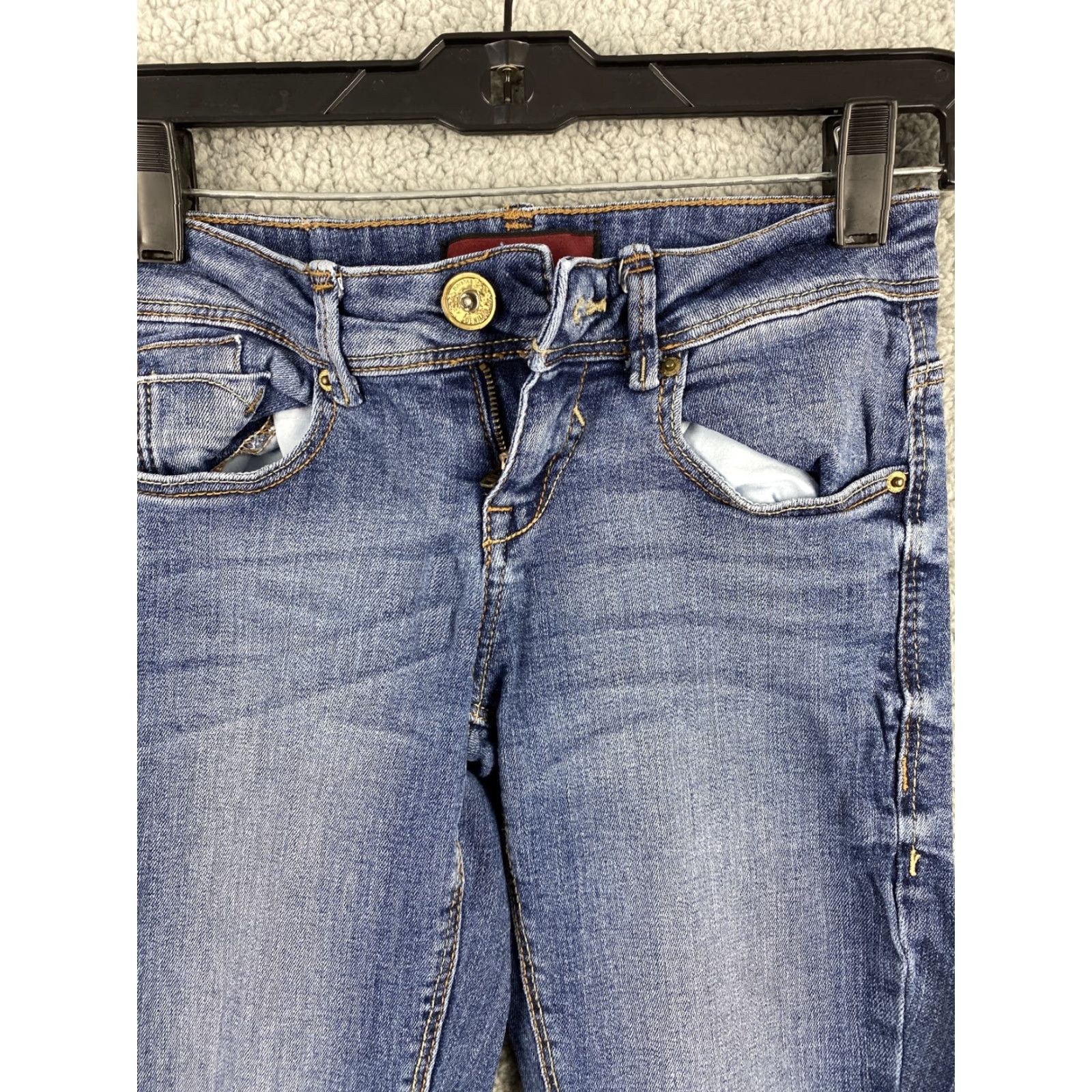 Bershka Zara Jeans Women's Size 2 Skinny Denim Blue Mid Rise Stretch 31-26 Belt Loops 5-Pocket Design Casual Adult Womens Size 26" / US 2 / IT 38 - 2 Thumbnail