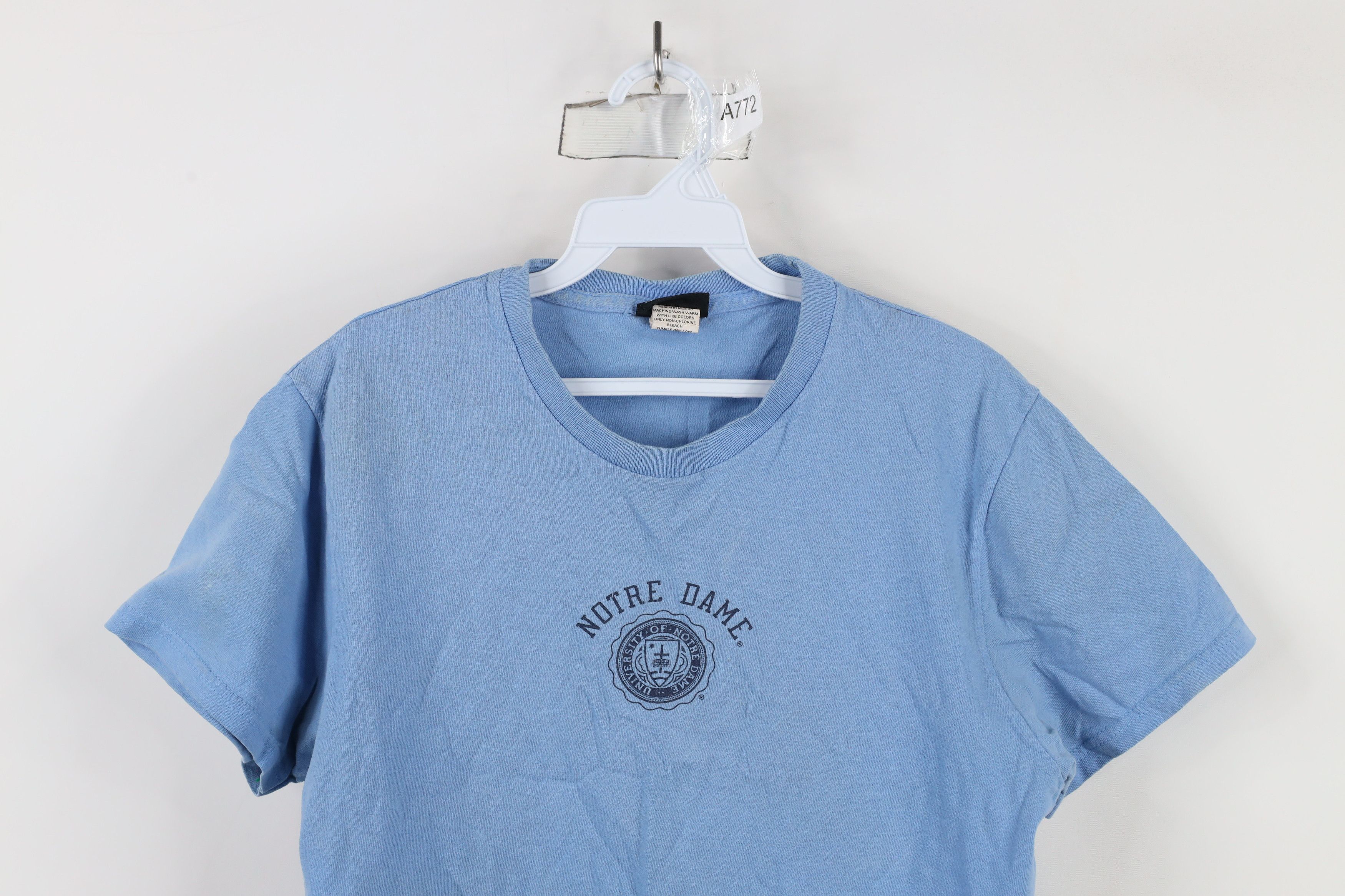 Champion × Vintage Vintage Champion Cropped Notre Dame University T-Shirt Size L / US 10 / IT 46 - 2 Thumbnail