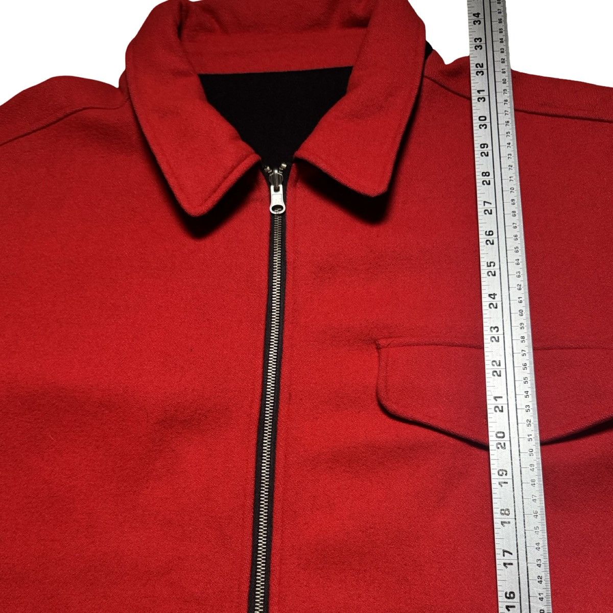 Marlboro MARLBORO Reversible Full Zip Jacket Black Red Wool 90s Large Size US L / EU 52-54 / 3 - 5 Thumbnail