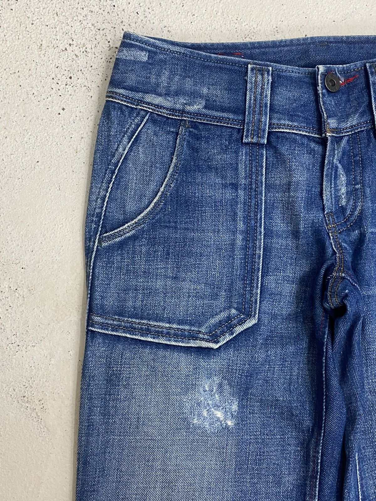 Diesel × JNCO Diesel Italy Designer Style Baggy Loose Fit Low Rise Size US 27 - 7 Thumbnail