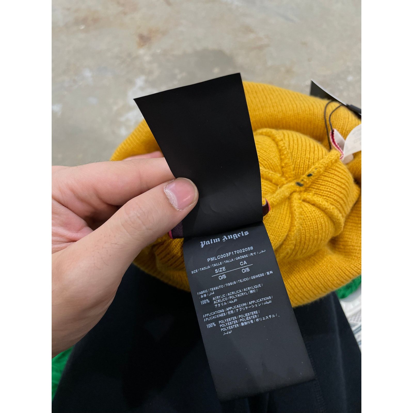 Palm Angels Palm Angel Beanie Green / Yellow OS Used Size ONE SIZE - 4 Thumbnail
