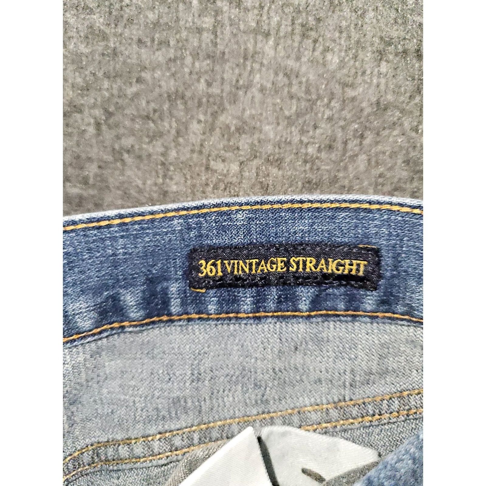 Lucky Brand Lucky Brand 361 Vintage Straight Jeans Men 38x29 Blue Dark Wash Regular Fit Inseam 29 90s Preppy Logo USA Size US 34 / EU 50 - 3 Thumbnail