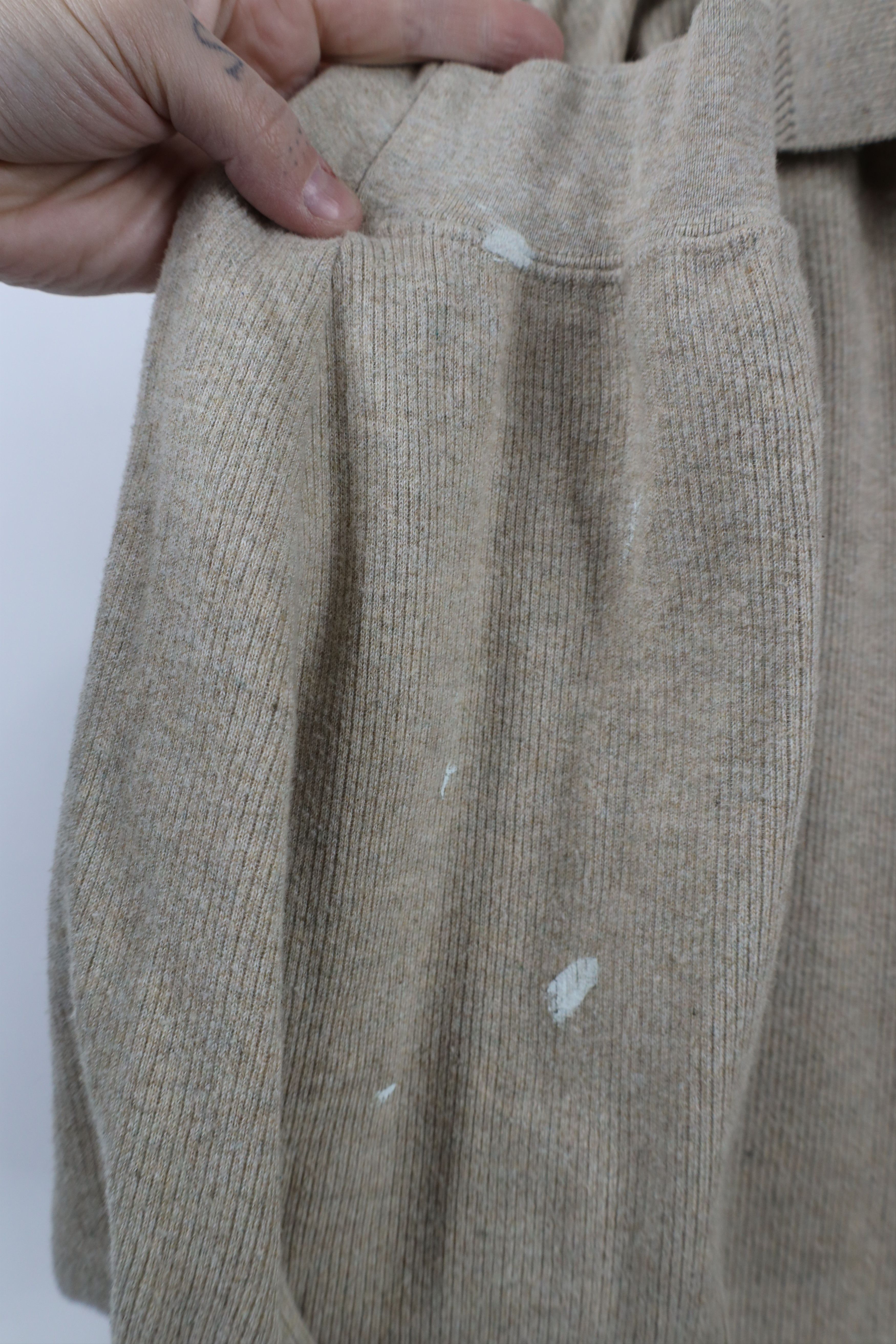 Vintage Vintage 90s Streetwear Ribbed Knit Long Sleeve Polo Shirt Size US XXL / EU 58 / 5 - 7 Thumbnail