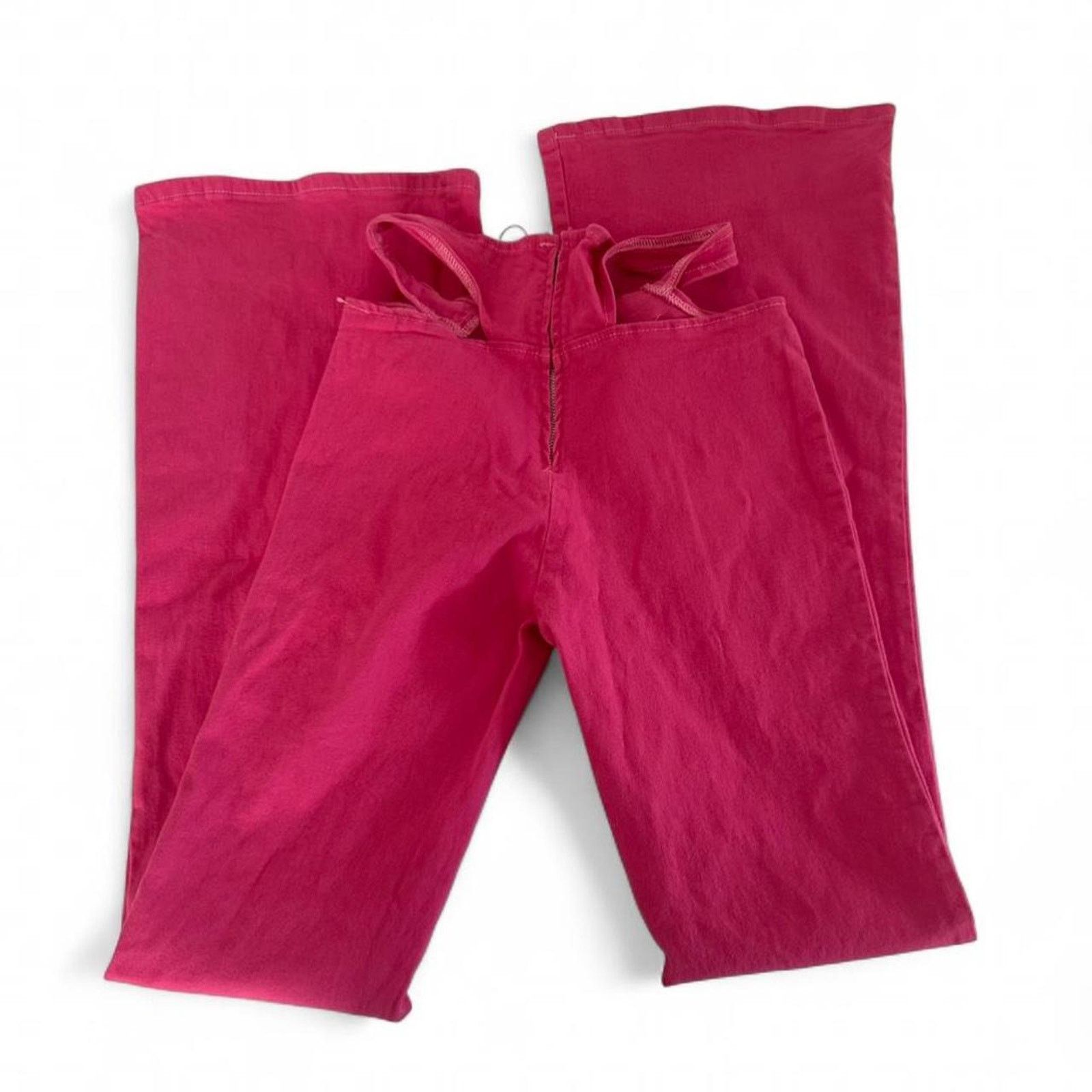 Other Edikted Pink Bell Cut Out Flared Pants Size Small Y2K 2000s Size 27" / US 4 / IT 40 - 2 Thumbnail