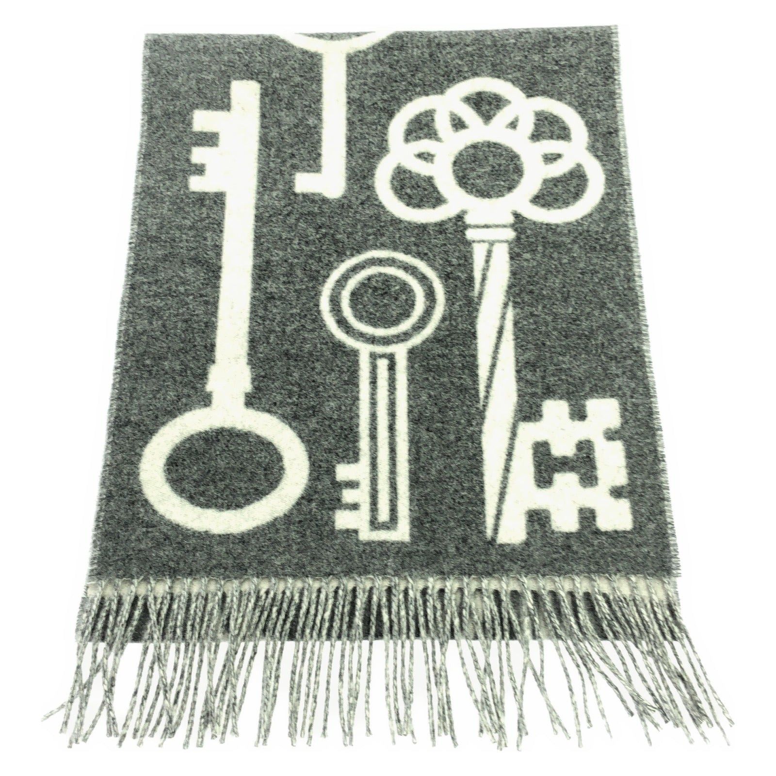 Hermes Hermes Scarf Cashmere Gray Size ONE SIZE - 1 Thumbnail