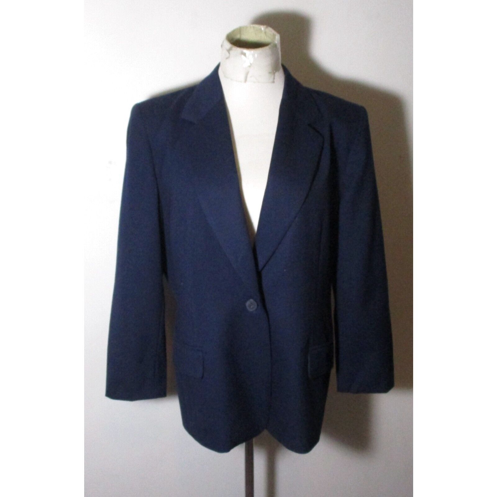 image of Women's Pendleton Blue 100% Virgin Wool Jacket Size 18 Petite NWOT in White