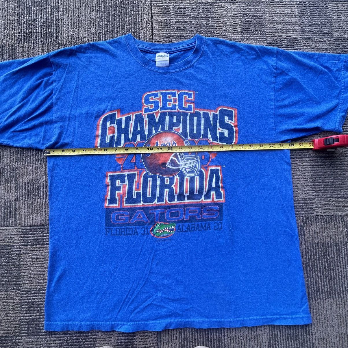 Vintage Vtg Florida Gators 2008 SEC Champs Blue Graphic T-shirt Size US XL / EU 56 / 4 - 5 Thumbnail