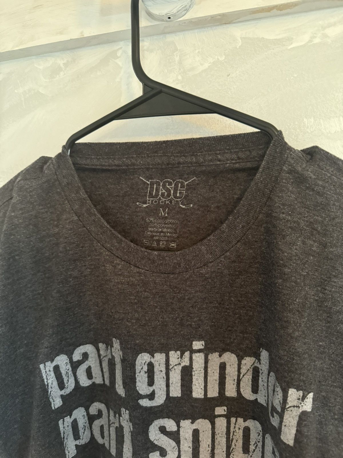 NHL DSC Hockey Grinder Sniper Party Cropped Custom Grey T-Shirt Size US M / EU 48-50 / 2 - 3 Thumbnail