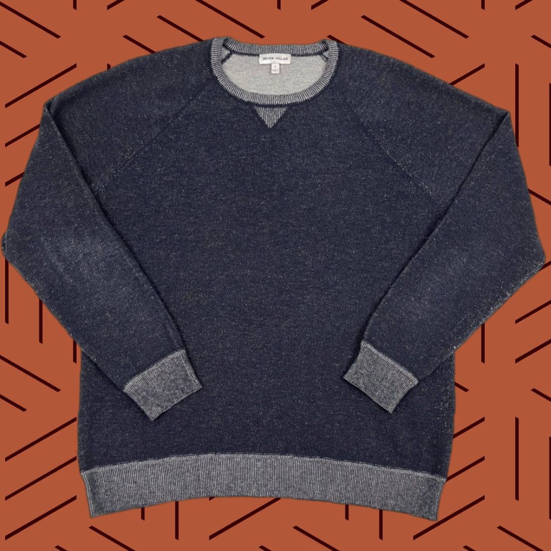 Peter Millar Peter Millar Hartford Sweater Mens L Blue Merino Wool Blend Crew Golf Pullover Size US L / EU 52-54 / 3 - 1 Thumbnail