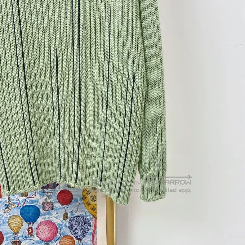 Hermes Hermes Green Knit Sweater Size US XL / EU 56 / 4 - 5 Thumbnail