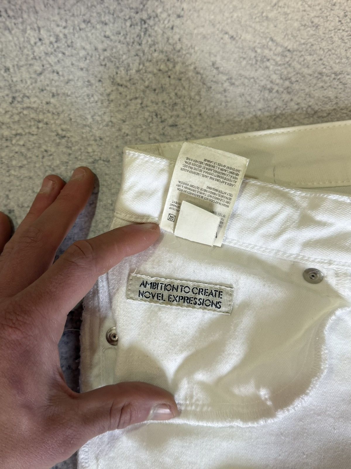 Acne Studios Acne Jeans HEP Slim Straight White Denim 26x34 Vintage Size 26" / US 2 / IT 38 - 10 Thumbnail