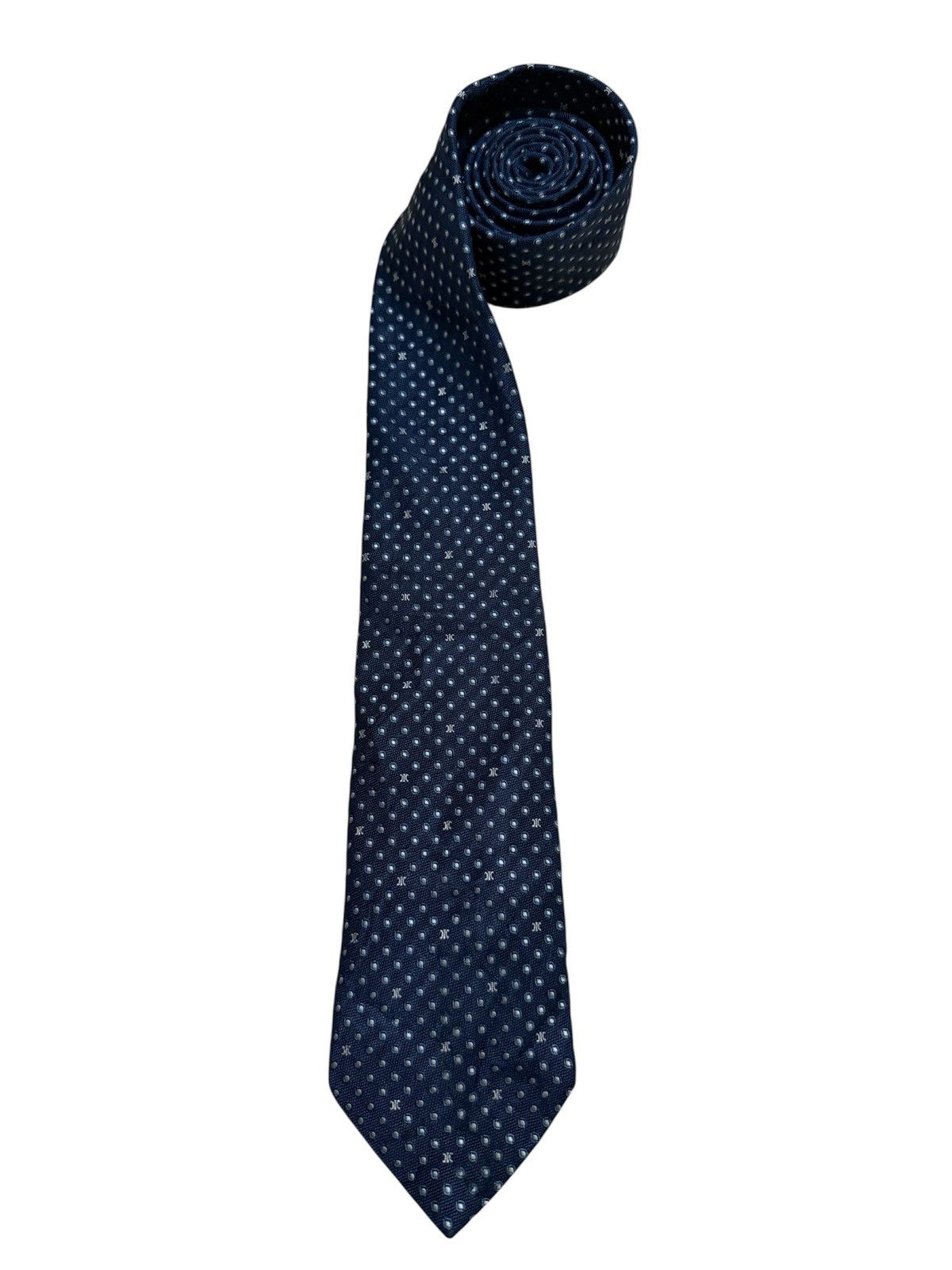 Celine Authentic Luxury Celine Blue Monogram Silk Tie Size ONE SIZE - 1 Thumbnail