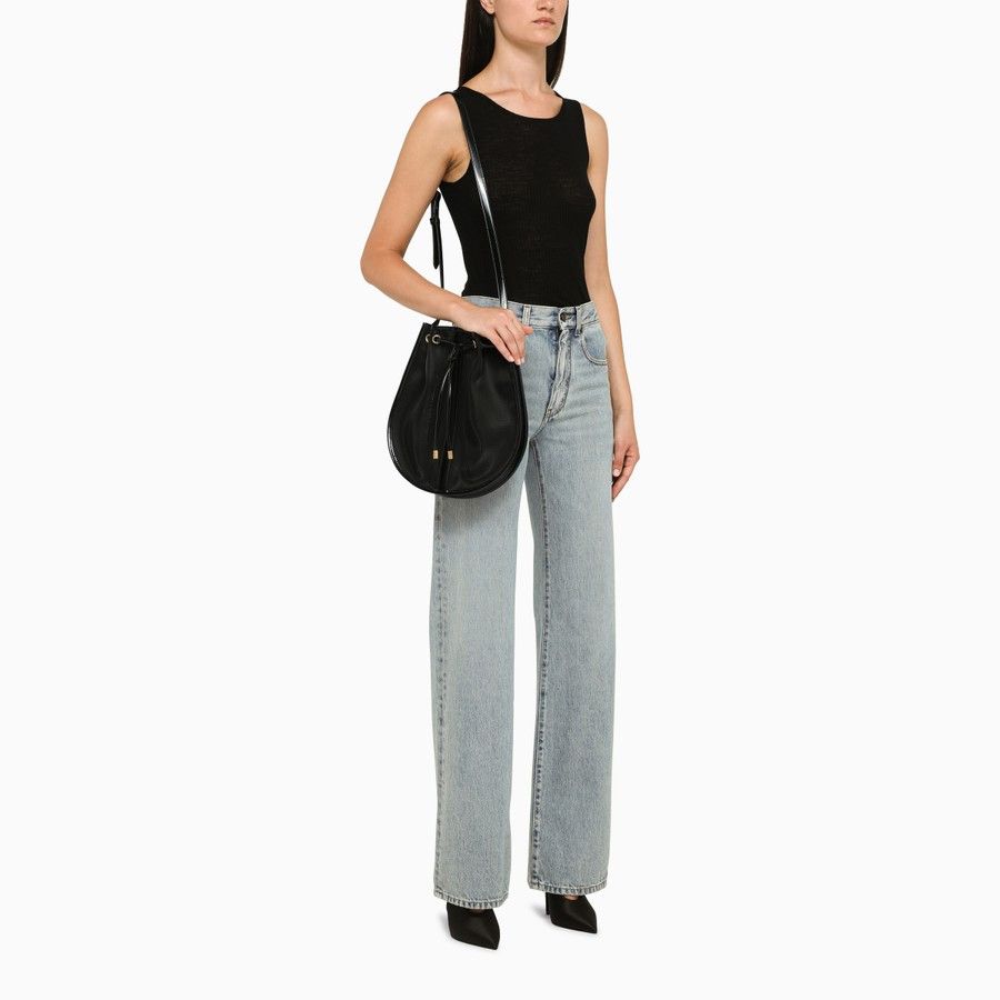 Saint Laurent Paris o1s1wg110125 Size: OS / 742073 Mesh Shoulder Bag in Black Size ONE SIZE - 2 Thumbnail