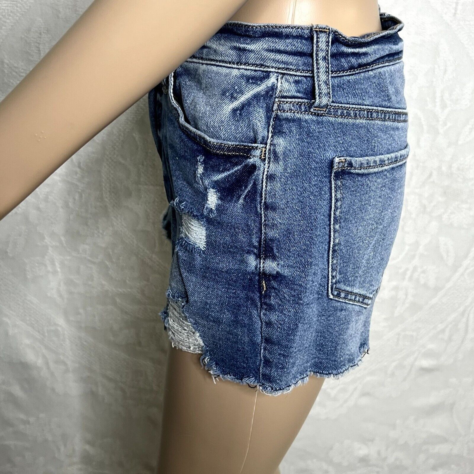 Other High Rise Distressed Mom Jean Shorts Size 27" / US 4 / IT 40 - 2 Thumbnail