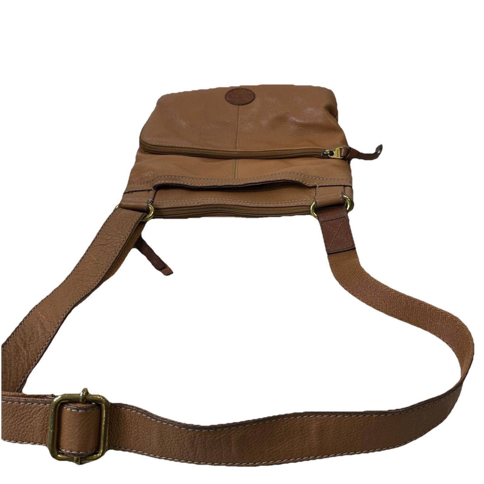 Fossil Fossil MorganTraveler Caramel PebbledLeather Bag Messenger Size ONE SIZE - 21 Thumbnail