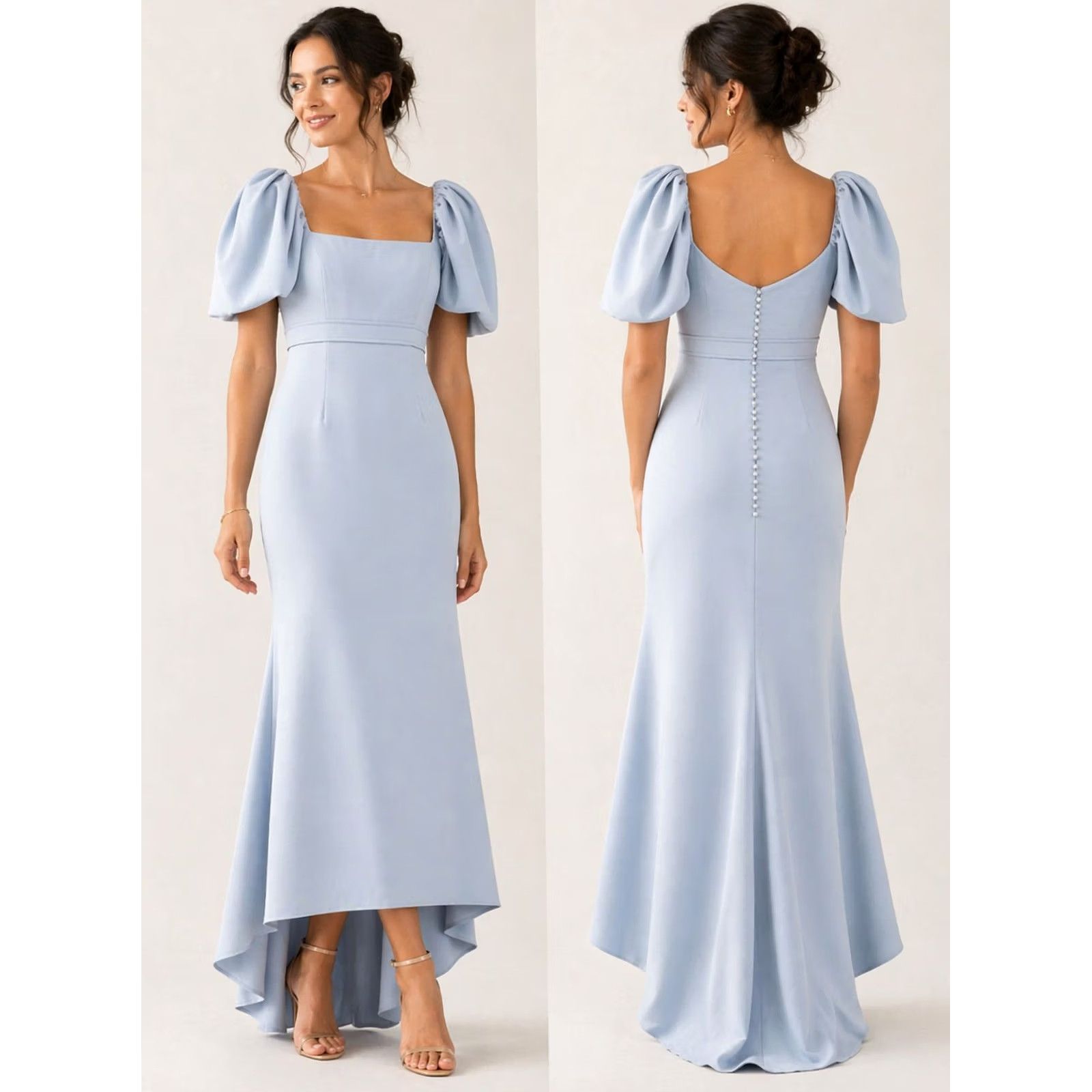 Vintage Alexander by Daymor Dress Womens 16 Blue Off Shoulder Rhinestone Mermaid Gown Mermaid Gown Dress Womens 16 Blue Off Shoulder Rhinestone Mermaid Gown Size XXL / US 16-18 / IT 52-54 - 3 Thumbnail
