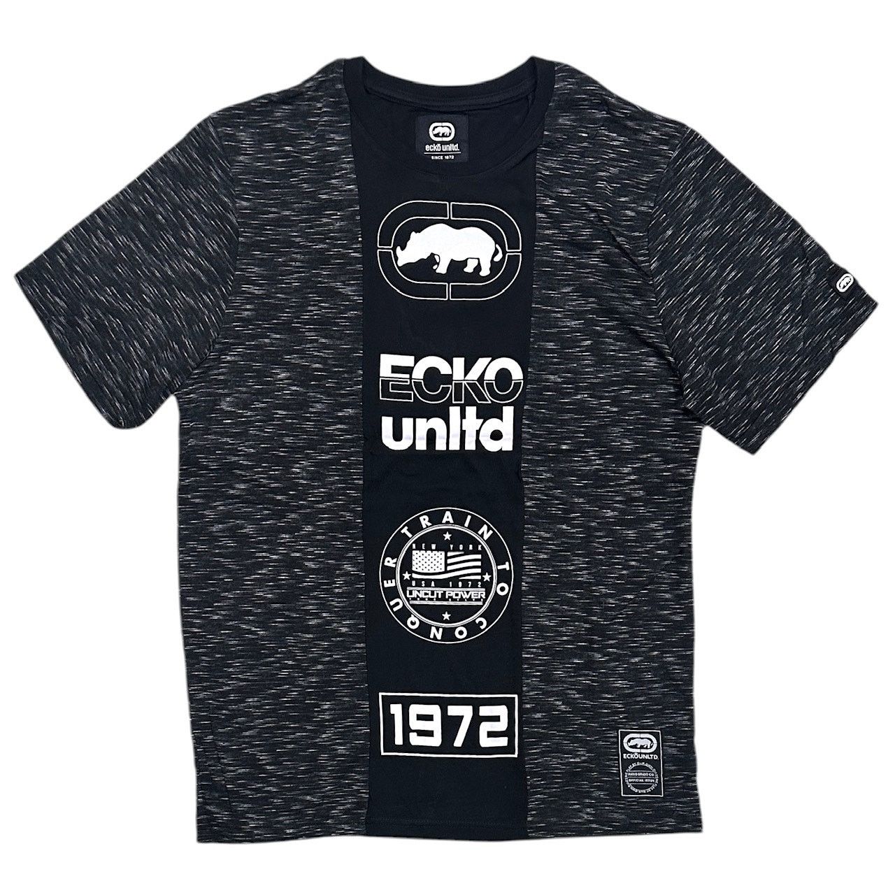 Ecko Unltd. Ecko Unltd T-Shirt Puff Print Colorblock Grey Spacedye Tee Size US M / EU 48-50 / 2 - 1 Thumbnail