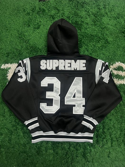 Supreme Supreme Football Zip Up Hooded Sweatshirt (Black) | Grailed