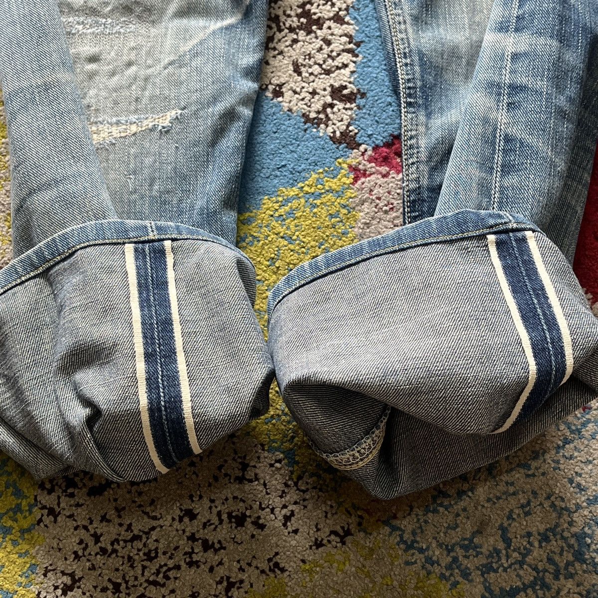 Japanese Brand × Lee × Vintage Vintage 1980s Redline Selvedge Lee Distressed Denim Size 28" / US 6 / IT 42 - 19 Thumbnail