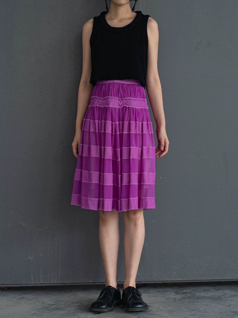 Comme des Garcons Comme Des Garcons size S Purple stitching skirt Size 22" - 2 Thumbnail