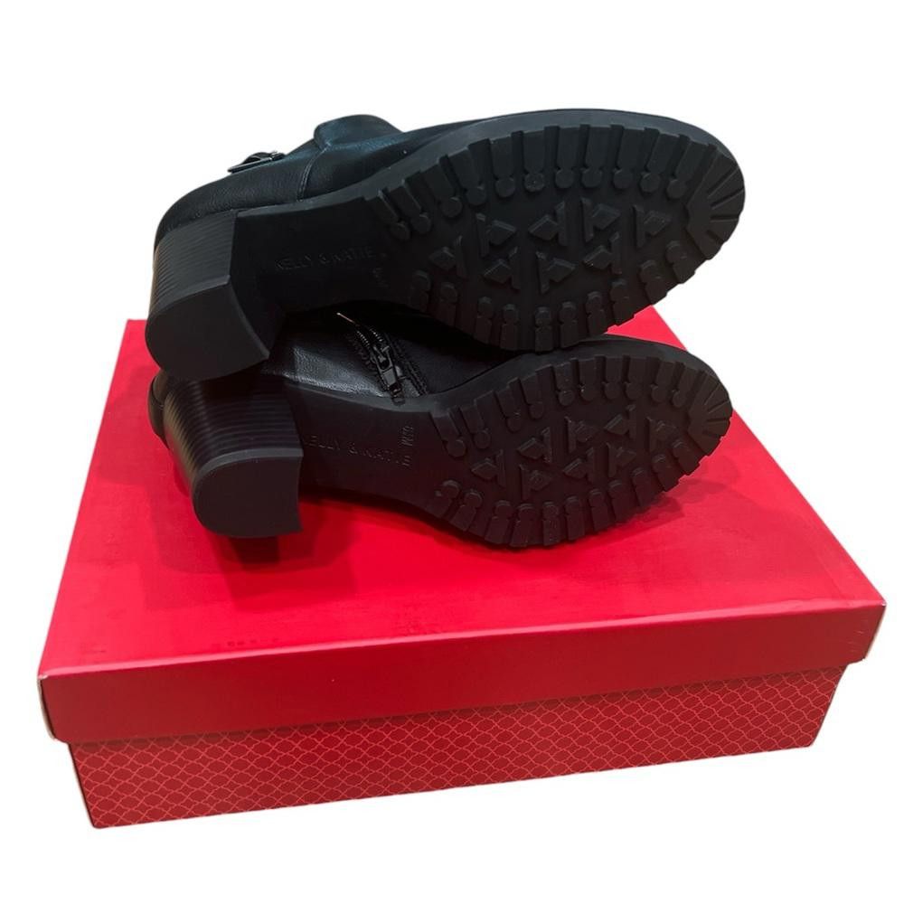 Designer Kelly & Katie KK- MALLORLA Black PU size 6 1/2 booties Size US 6.5 / IT 36.5 - 3 Thumbnail