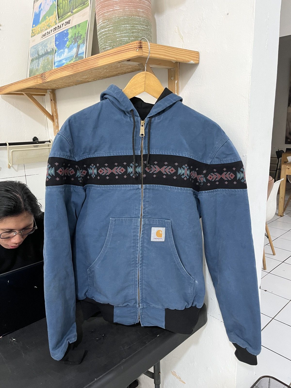 Carhartt Rare vintage Carhartt aztec active southwest JR0115 blue