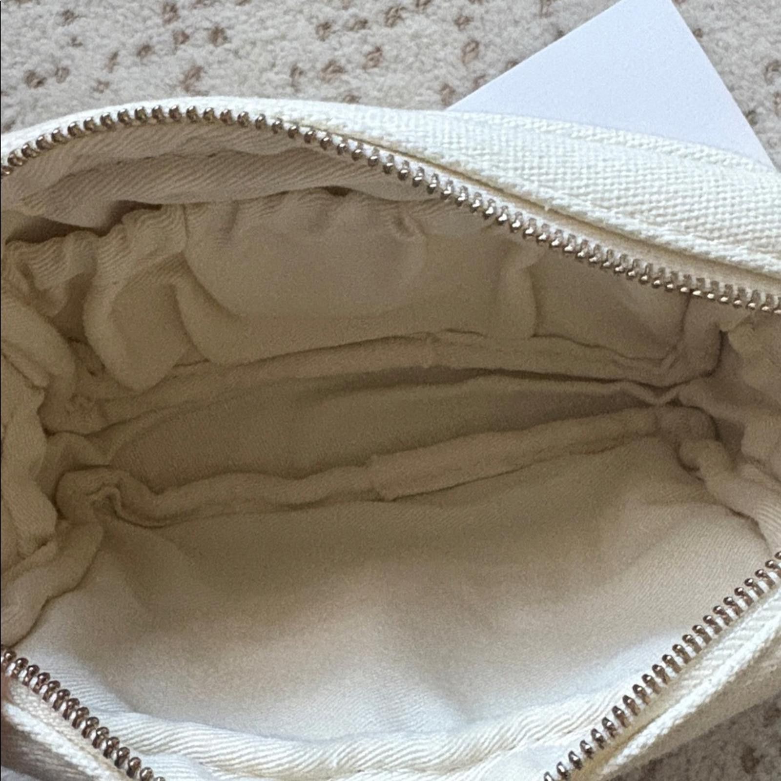 Other NWT Max Mara Beauty Case Cream Canvas Wristlet Clutch Size ONE SIZE - 7 Thumbnail