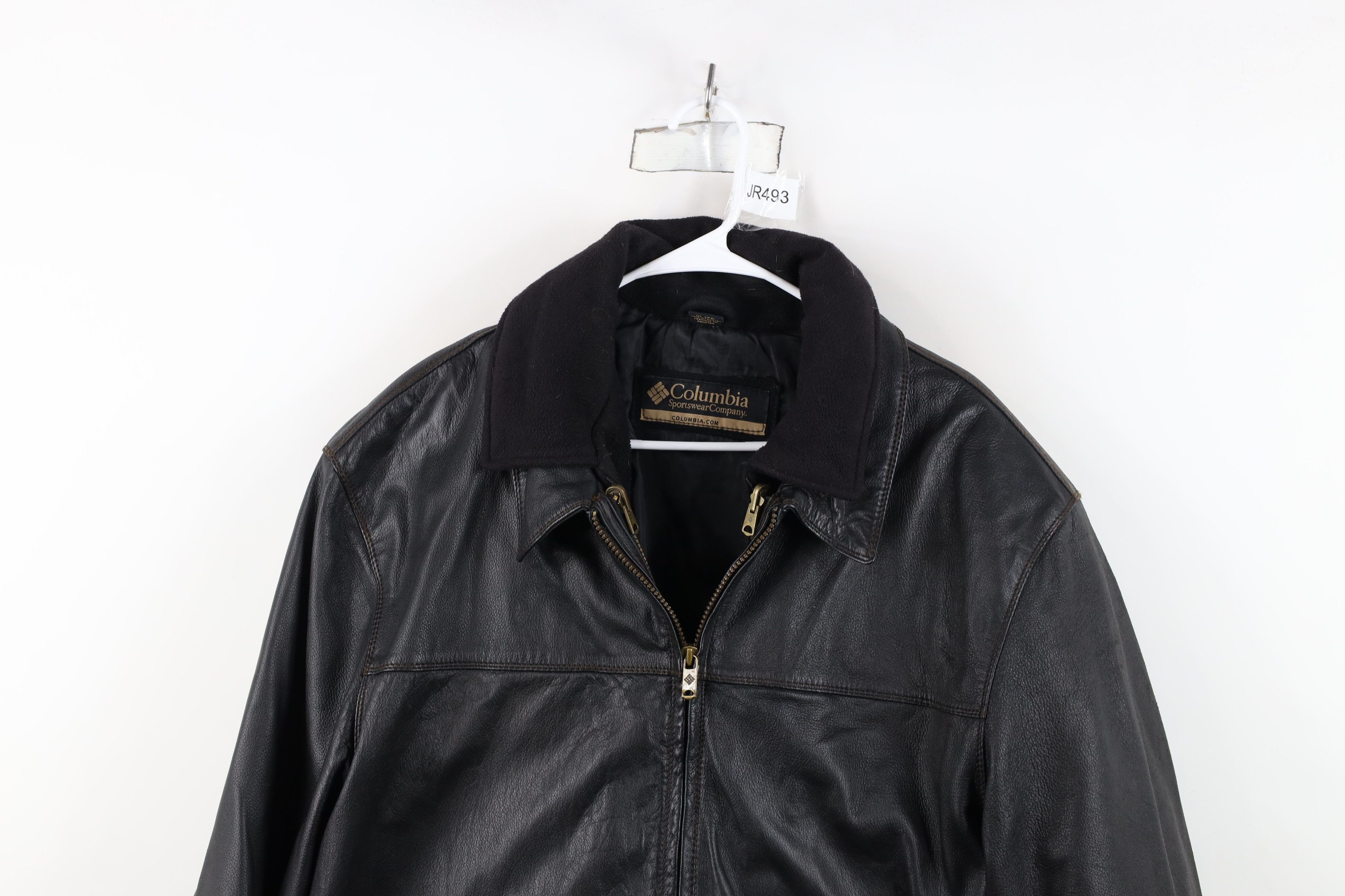 Columbia Vintage 90s Y2K Columbia 2 In 1 Leather Bomber Jacket Black Size US XL / EU 56 / 4 - 2 Thumbnail