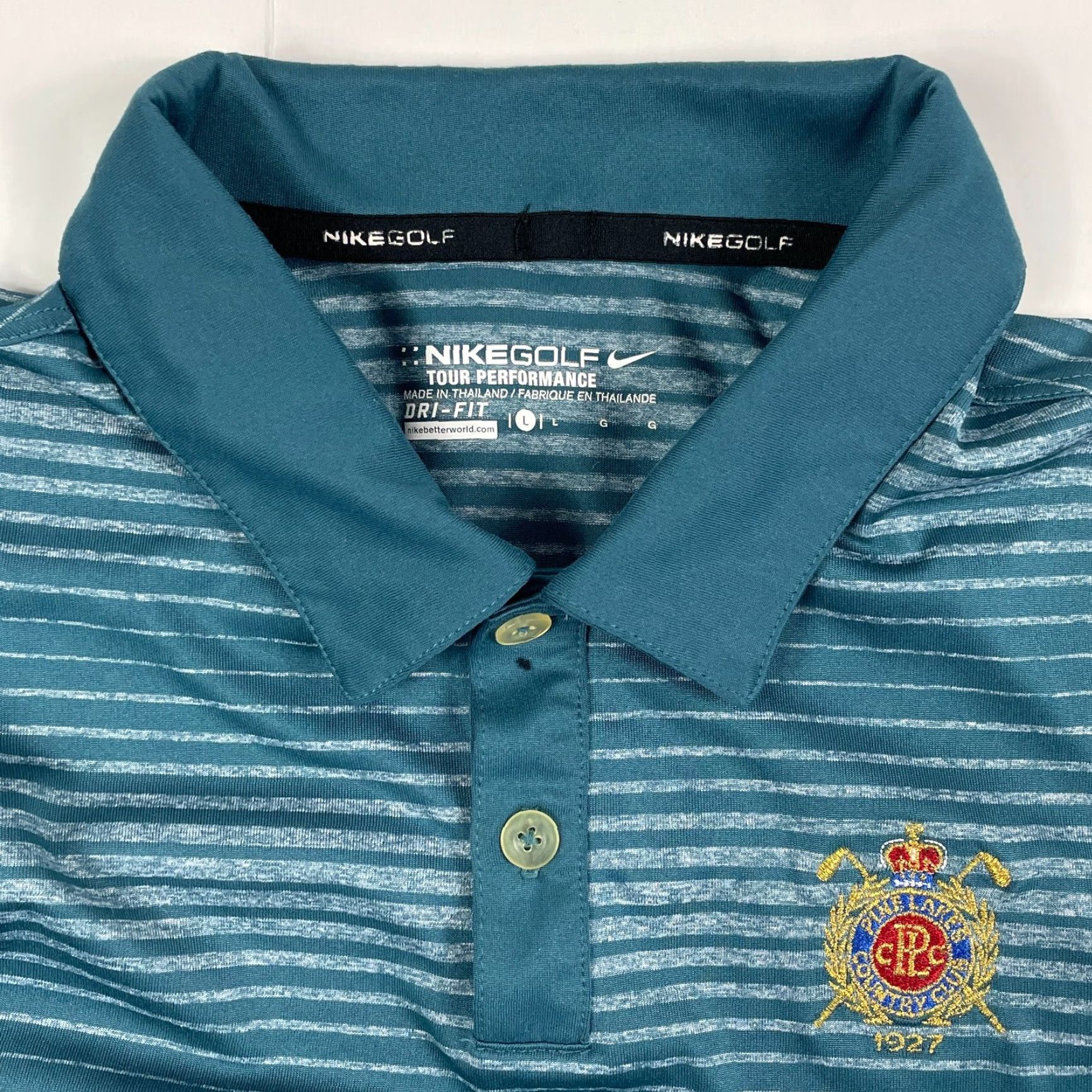 Nike Nike Polo Shirt Mens Large Blue Dri-Fit Golf Short Sleeve Golfing Swoosh Outdoors Size US L / EU 52-54 / 3 - 7 Thumbnail