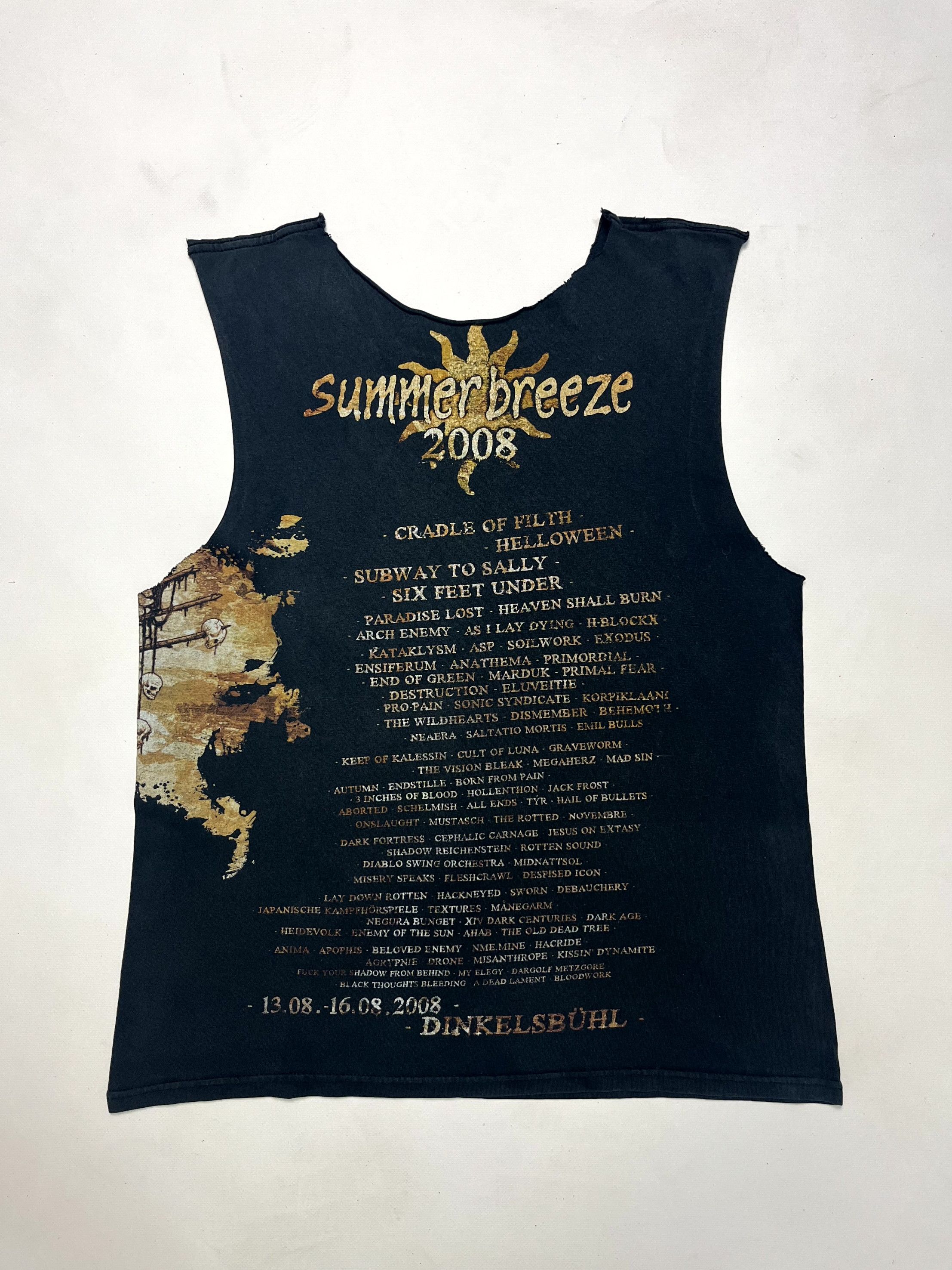Vintage Y2K Tank Top Summer Breeze 2008 Black Distressed Size M Size US M / EU 48-50 / 2 - 4 Thumbnail