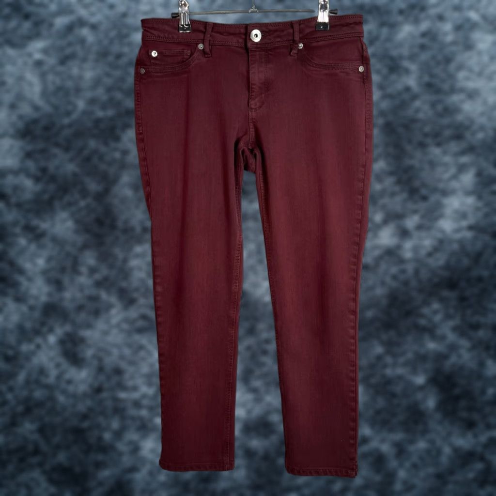 DL1961 DL1961 Womens Jeans Burgundy Stretch Skinny Fit 29 Adult Womens 29 Denim Pants 5-Pocket Design Modern Classic Vintage No Size 29" - 1 Thumbnail